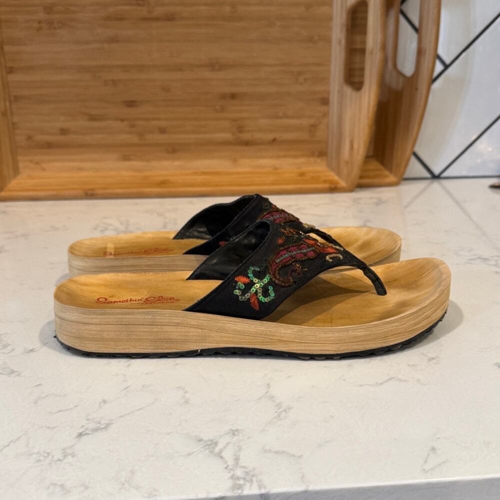 Something Else From Skechers beaded Thong Sandal size 10 bohemian comfortable